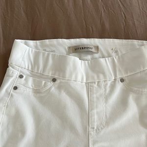 Liverpool ankle legging in white. In excellent shape, never worn.